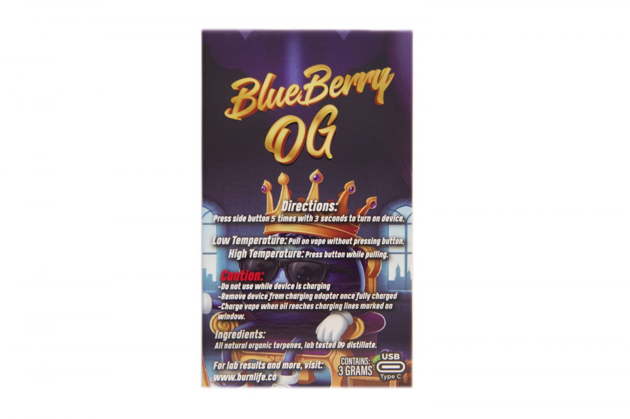 Burn - 3g - Blueberry OG (Indica) - Image 2
