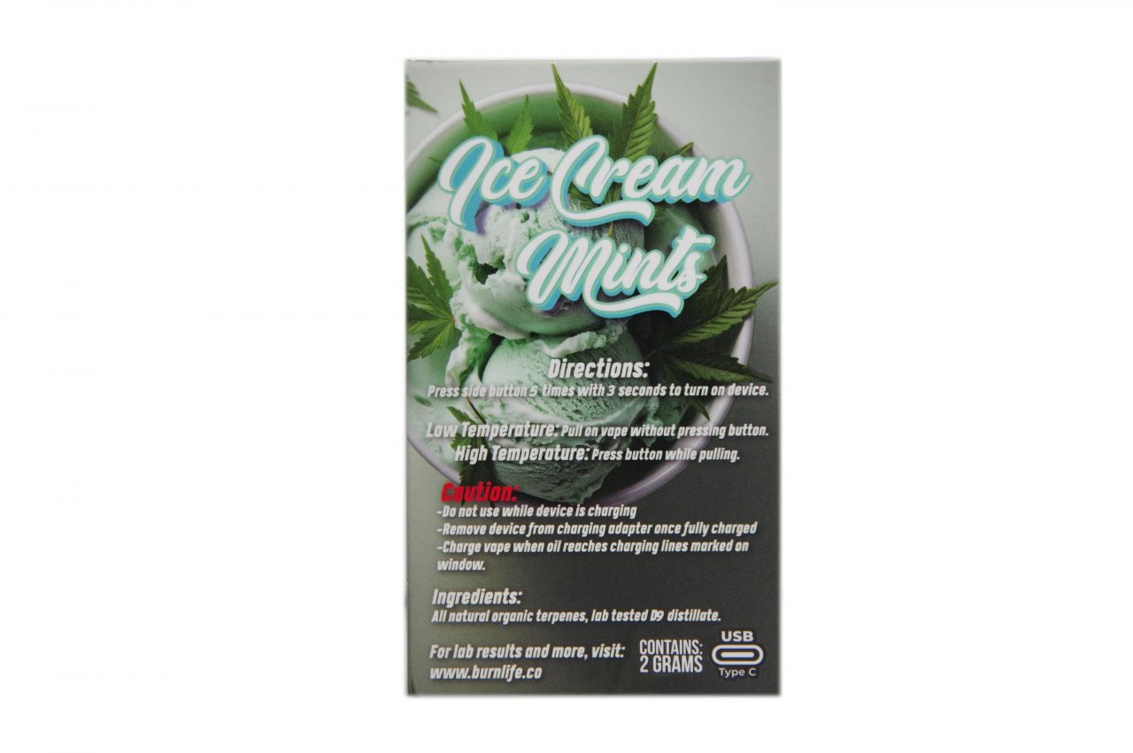 Burn - 2g - Ice Cream Mints (Indica) - Image 2