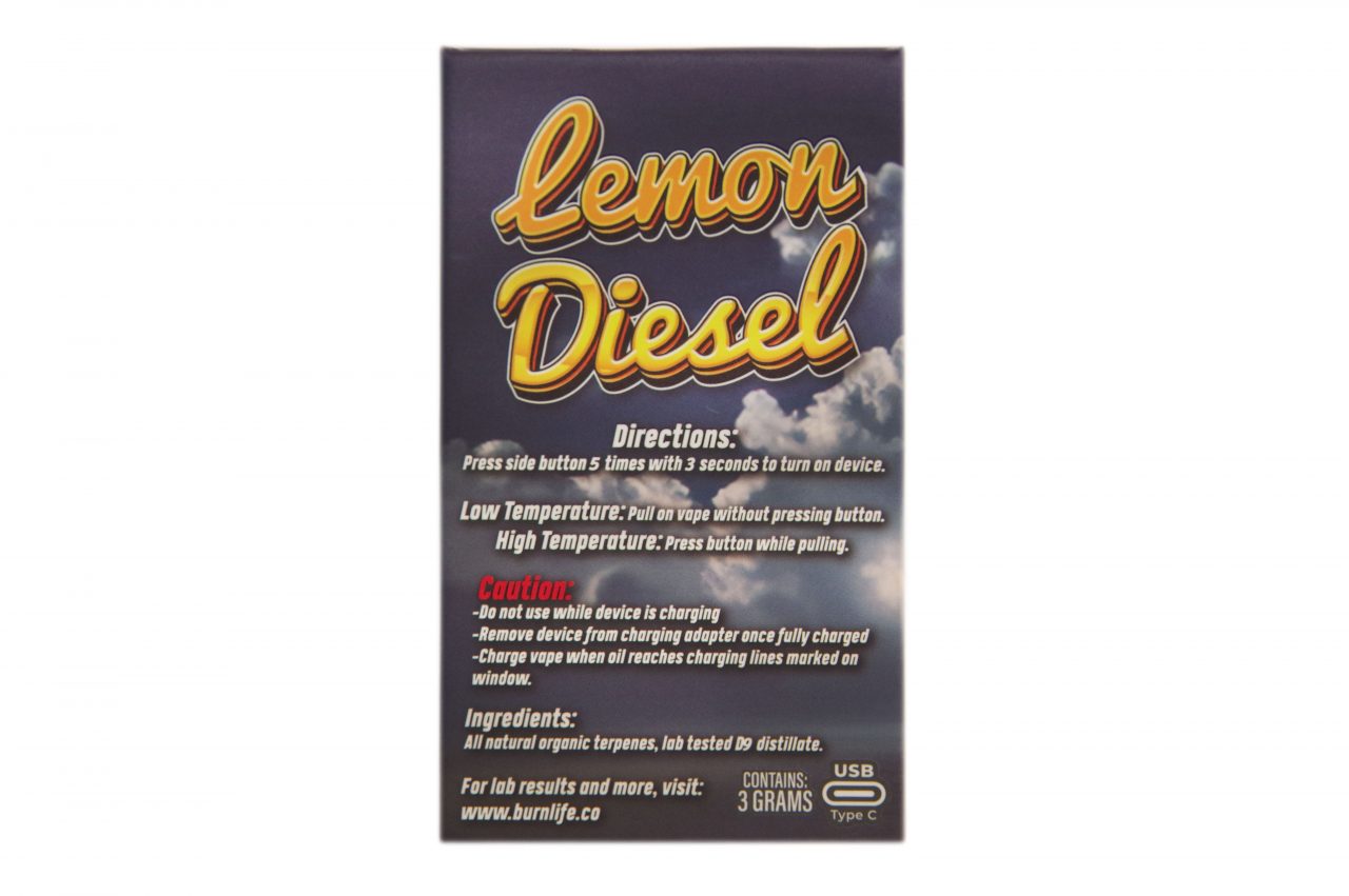 Burn - 3g - Lemon Diesel (Sativa) - Image 2