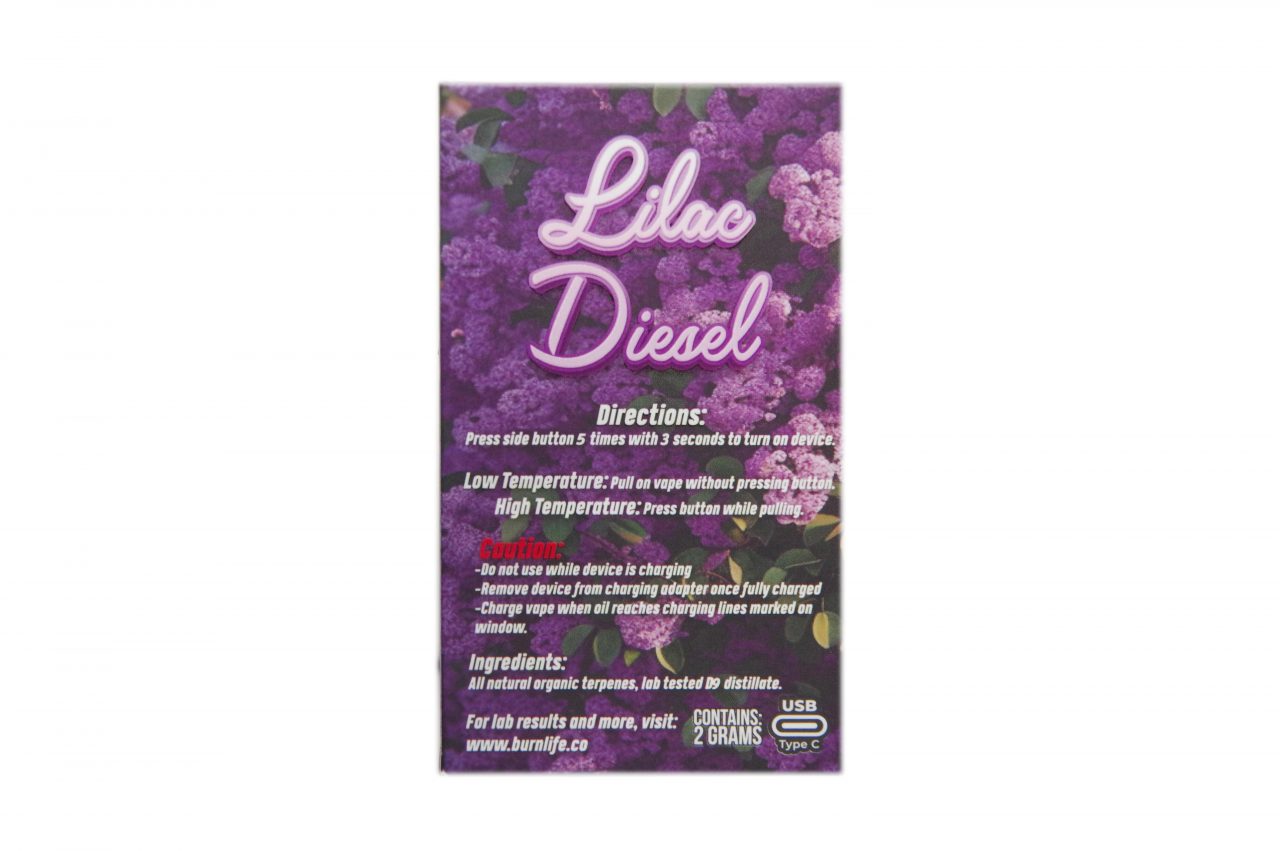 Burn - 2g - Lilac Diesel (Sativa) - Image 2