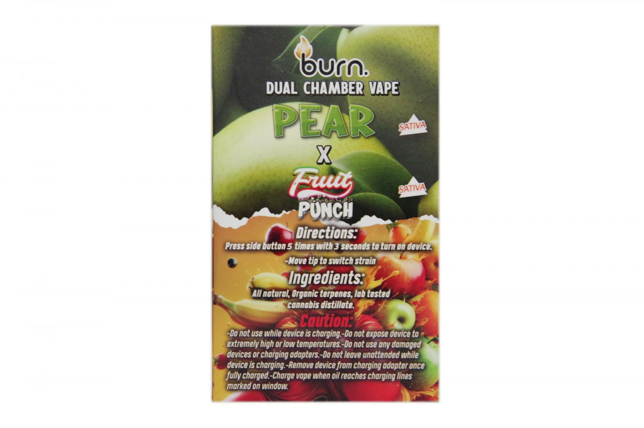 Burn - 6g Dual - Fruit Punch (Sativa)/Pear (Hybrid) - Image 2