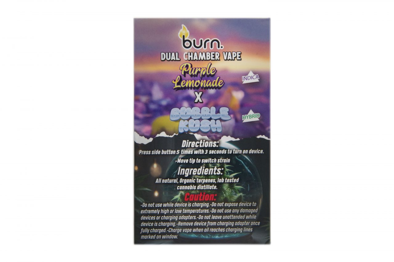 Burn - 6g - Purple Lemonade (Indica) x Bubble Kush (Hybrid) - Image 2