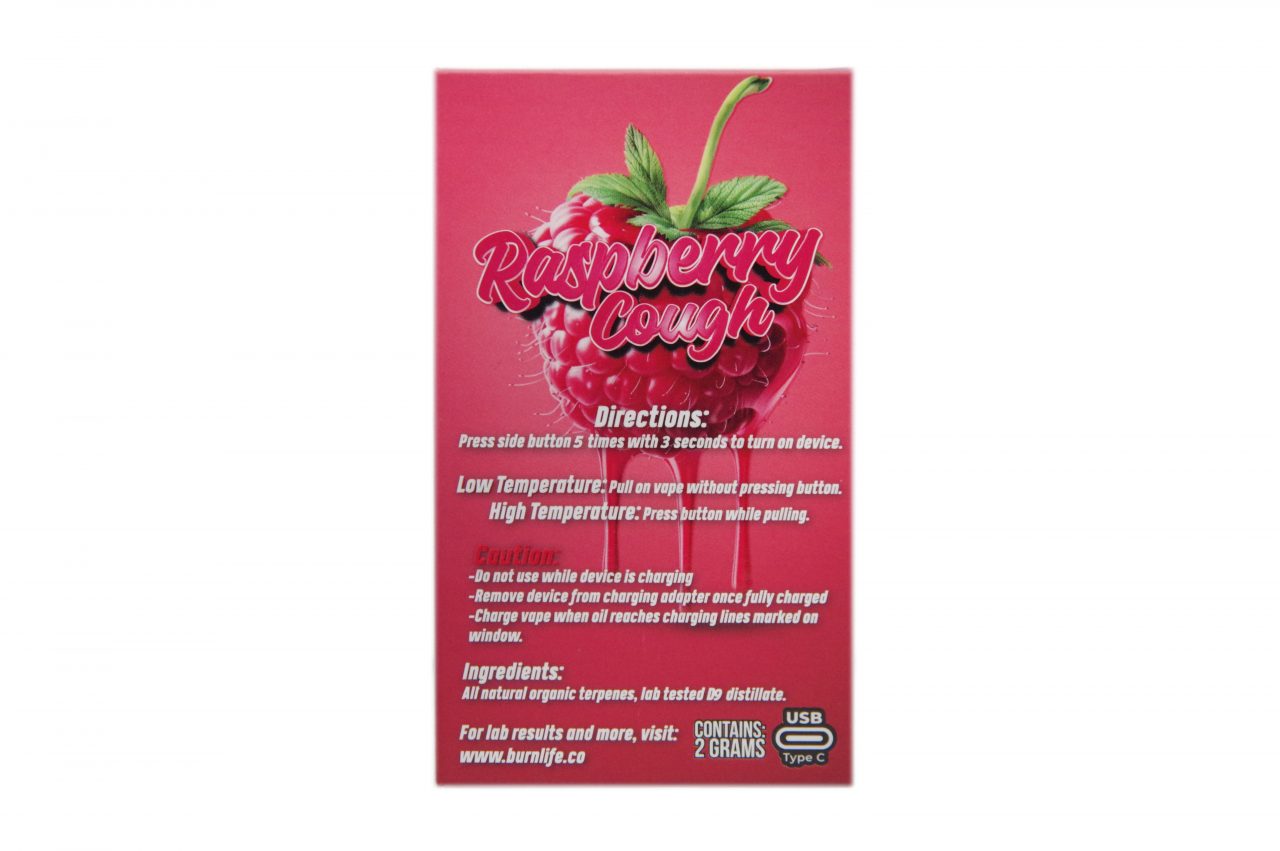 Burn - 2g - Rasberry Cough (Sativa) - Image 2