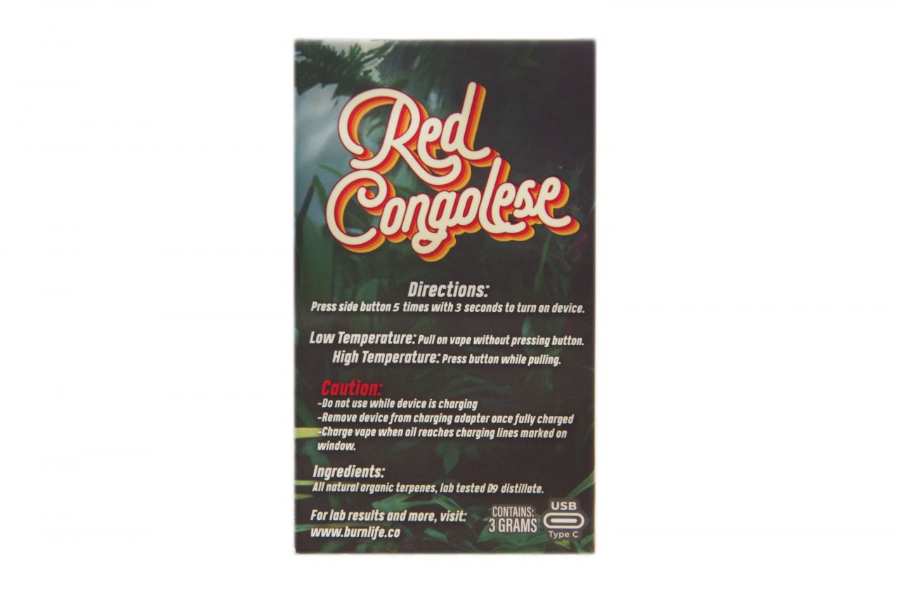 Burn - 3g - Red Congolese (Sativa) - Image 2