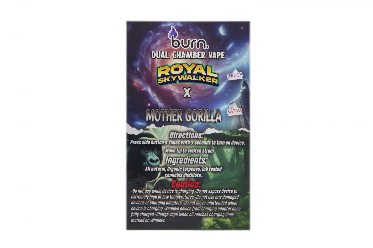 Burn - 6g Dual - Royal Skywalker (Indica) x Mother Gorilla (Sativa) - Image 2