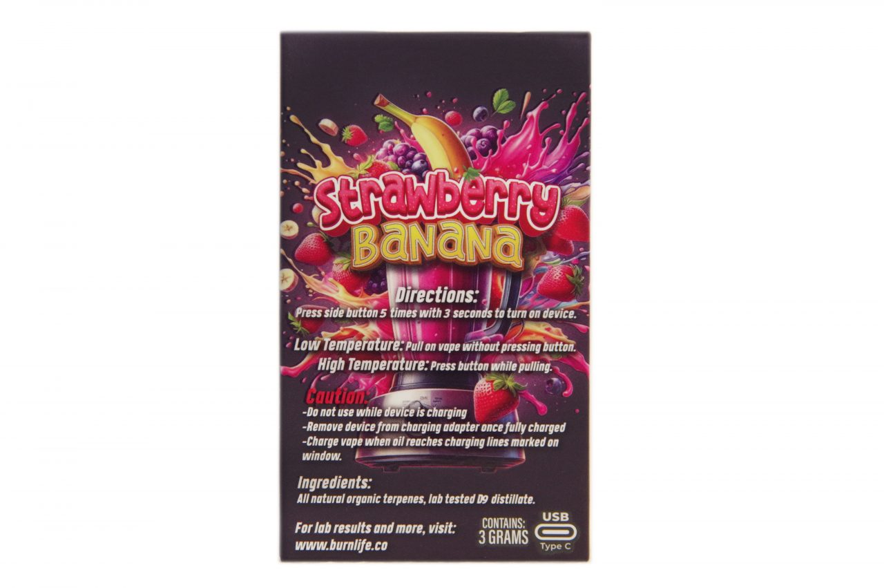 Burn - 3g - Strawberry Banana (Sativa) - Image 2