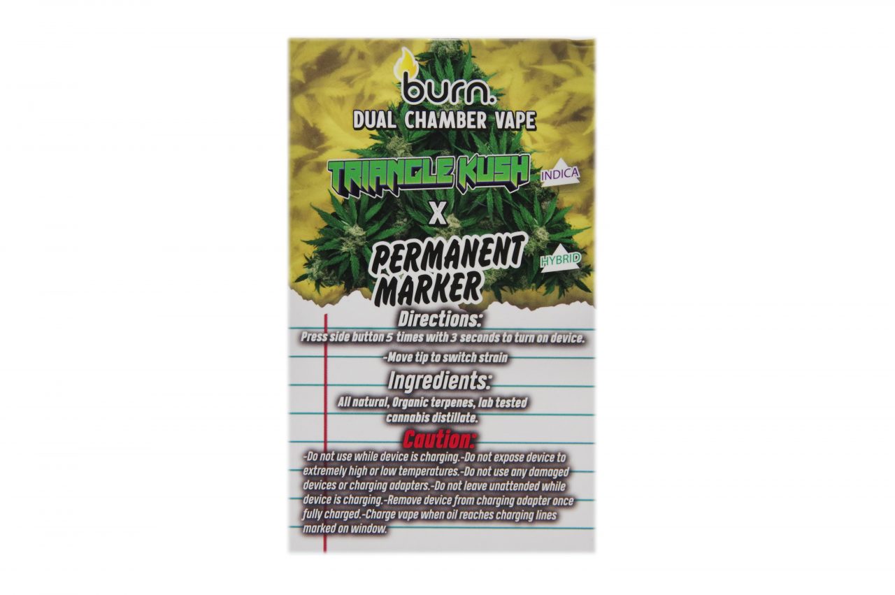 Burn - 6g Dual - Triangle Kush (Indica) x Permanent Marker (Hybrid) - Image 2