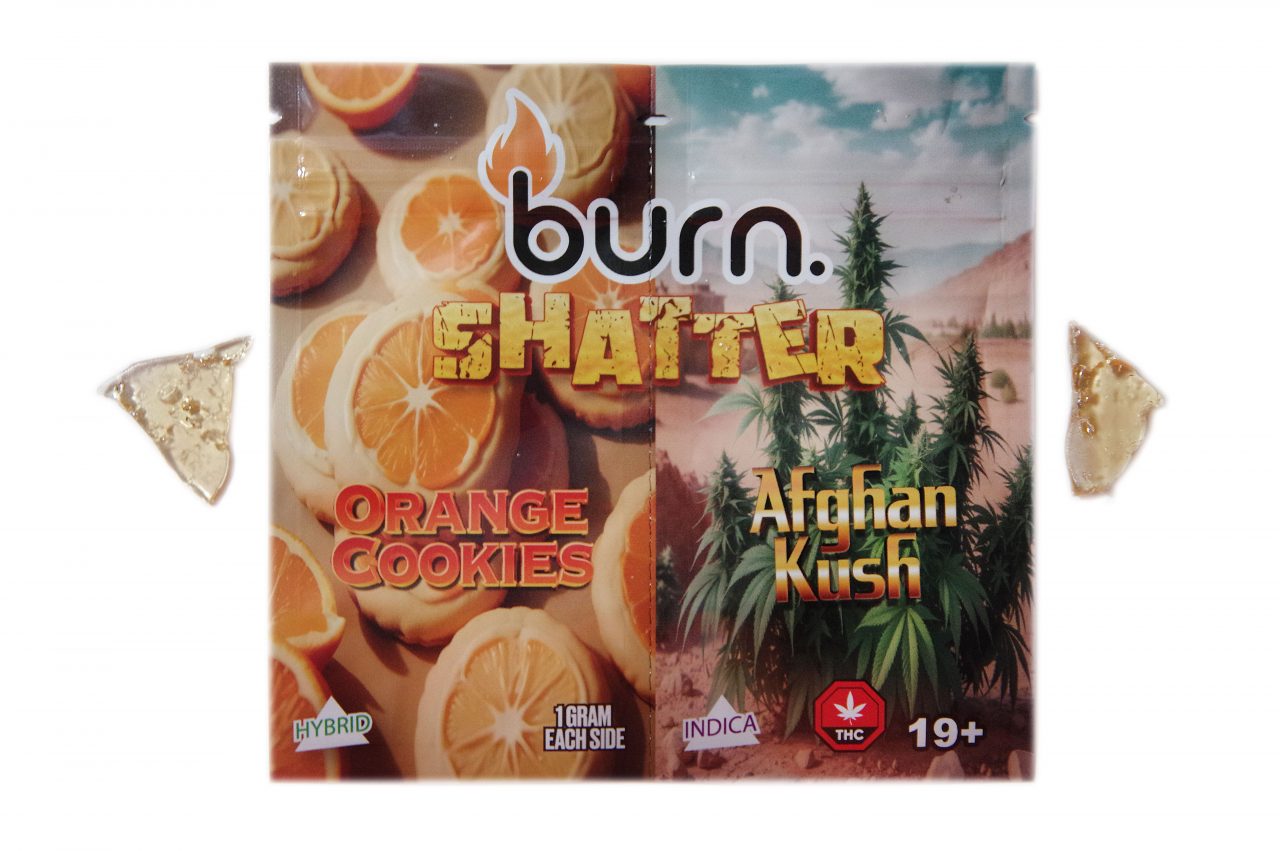 Burn - Dual Shatter - Orange Cookies (1G)/Afghan Kush(1G)