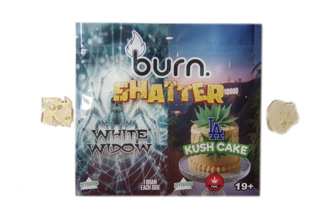 Burn - Dual Shatter - White Widow (1G)/LA Kush Cake (1G)